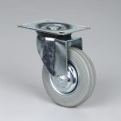 Transportné otočné koleso, 100 mm, sivá guma