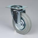Transportné otočné koleso, 160 mm, sivá guma