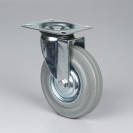 Transportní otočné kolo, 125 mm, šedá guma