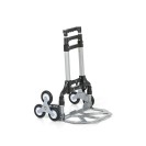 Treppenkarre mit 3-Stern-Rädern, Traglast 80 kg, Räder aus schwarzem Gummi