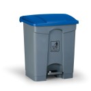 Uniwersalny kosz na śmieci do segregacji z pedałem, 45 l, 390 x 360 x 590 mm, niebieski