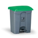 Uniwersalny kosz na śmieci do segregacji z pedałem, 45 l, 390 x 360 x 590 mm, zielony