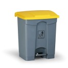 Uniwersalny kosz na śmieci do segregacji z pedałem, 45 l, 390 x 360 x 590 mm, żółty