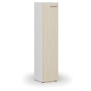 Úzka kancelárska skriňa PRIMO WHITE, 1781 x 400 x 420 mm, biela/breza
