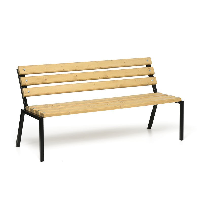 Venkovní lavička stohovatelná 1+1 ZDARMA, s opěradlem, 1500 mm, dub světlý
