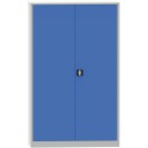 Viacúčelová kovová skriňa, 4 police, 1950 x 1200 x 400 mm, modré dvere
