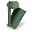 Vonkajší odpadkový kôš na stĺpik DINOVA, 50 l, tmavo zelený