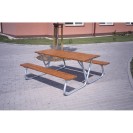 Vonkajší stôl s lavicami, dĺžka 1800 mm