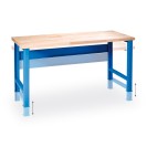 Výškově nastavitelný pracovní stůl do dílny GÜDE Variant, buková spárovka, 1500 x 800 x 850 - 1050 mm, modrá