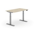 Výškově nastavitelný stůl PRIMO ADAPT, elektrický, 1400 x 800 x 735-1235 mm, dub, šedá podnož