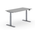 Výškově nastavitelný stůl PRIMO ADAPT, elektrický, 1600 x 800 x 625-1275 mm, šedá, šedá podnož