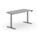 Výškově nastavitelný stůl PRIMO ADAPT, elektrický, 1600 x 800 x 735-1235 mm, šedá, šedá podnož