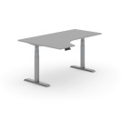 Výškově nastavitelný stůl PRIMO ADAPT, elektrický, 1800 x 1200 x 625-1275 mm, ergonomický levý, šedá, šedá podnož