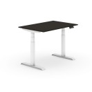 Výškovo nastaviteľný stôl, elektrický, 625-1275 mm, doska 1800x800 mm, wenge, biela podnož