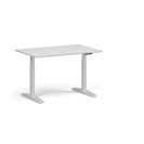Výškovo nastaviteľný stôl, elektrický, 675-1325 mm, doska 1200x800 mm, biela podnož, biela
