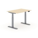 Výškovo nastaviteľný stôl PRIMO ADAPT, elektrický, 1200 x 800 x 625-1275 mm, breza, sivá podnož
