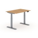 Výškovo nastaviteľný stôl PRIMO ADAPT, elektrický, 1200 x 800 x 625-1275 mm, buk, sivá podnož