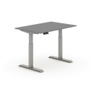 Výškovo nastaviteľný stôl PRIMO ADAPT, elektrický, 1200 x 800 x 625-1275 mm, grafit, sivá podnož