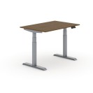 Výškovo nastaviteľný stôl PRIMO ADAPT, elektrický, 1200 x 800 x 625-1275 mm, orech, sivá podnož