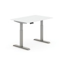 Výškovo nastaviteľný stôl PRIMO ADAPT, elektrický, 1200 x 800 x 735-1235 mm, biela, sivá podnož