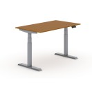 Výškovo nastaviteľný stôl PRIMO ADAPT, elektrický, 1400 x 800 x 625-1275 mm, čerešňa, sivá podnož