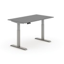 Výškovo nastaviteľný stôl PRIMO ADAPT, elektrický, 1400 x 800 x 625-1275 mm, grafit, sivá podnož