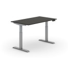 Výškovo nastaviteľný stôl PRIMO ADAPT, elektrický, 1400 x 800 x 735-1235 mm, wenge, sivá podnož