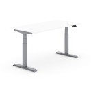 Výškovo nastaviteľný stôl PRIMO ADAPT, elektrický, 1600 x 800 x 625-1275 mm, biela, sivá podnož