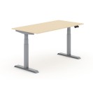 Výškovo nastaviteľný stôl PRIMO ADAPT, elektrický, 1600 x 800 x 625-1275 mm, breza, sivá podnož