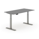 Výškovo nastaviteľný stôl PRIMO ADAPT, elektrický, 1600 x 800 x 625-1275 mm, grafit, sivá podnož