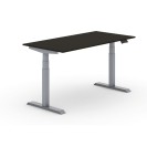 Výškovo nastaviteľný stôl PRIMO ADAPT, elektrický, 1600 x 800 x 625-1275 mm, wenge, sivá podnož