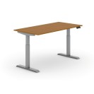 Výškovo nastaviteľný stôl PRIMO ADAPT, elektrický, 1600 x 800 x 735-1235 mm, čerešňa, sivá podnož