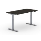 Výškovo nastaviteľný stôl, PRIMO ADAPT, elektrický, 1600 x 800 x 735-1235 mm, wenge, sivá podnož