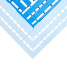Vysokozáťažový protiúnavový podlahový rošt, 0,6 x 1,2 m, modrý