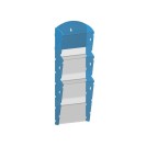 Wand-Plastikhalter für Prospekte - 1x3 A5, blau