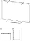 Whiteboard, Magnettafel boardOK, 1200 x 900 mm, roter Rahmen