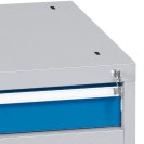 Závesný dielenský box na náradie k pracovným stolom do dielne WL/BL, 1 zásuvka, 565 x 580 x 180 mm