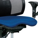 Zdravotná balančná kancelárska stolička EXETER NET s opierkou hlavy, červená