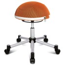 Zdravotní balanční židle HALF BALL s kovovým křížem, oranžová