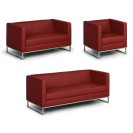 Zweisitzer-Sofa CUBE, 2 Plätze, rot