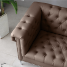 Zweisitzer-Sofa Leder RICK, 2 Plätze, braun