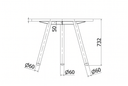 Tisch FUSION RONDO 1000 mm, Graphit