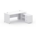 Tisch mit Schrank MIRELLI 1600 x 1600 x 750 mm, rechts, Weiß