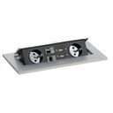 Tisch PRIMO INVITATION 2400 x 1200 x 740, Eiche natur + Tischsteckdose TYP III, silber Tisch PRIMO INVITATION 2400 x 1200 x 740, Eiche natur + Tischsteckdose TYP III, silber