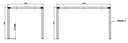 Tischgestell, 1200 x 800 x 717 mm, grau
