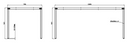 Tischgestell, 1600 x 800 x 717 mm, grau