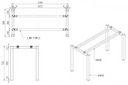 Tischgestell SQUARE, 1200 x 600 x 725 mm, schwarz