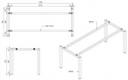 Tischgestell SQUARE, 1800 x 800 x 725 mm, schwarz