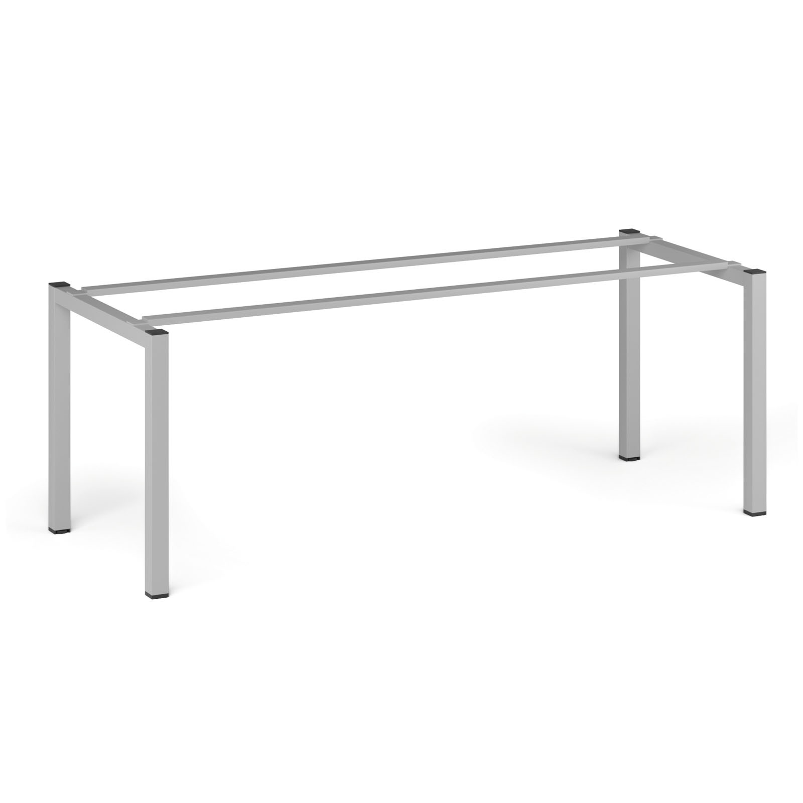 B2B Partner Tischgestell SQUARE, 2000 x 800 x 725 mm, grau-silber