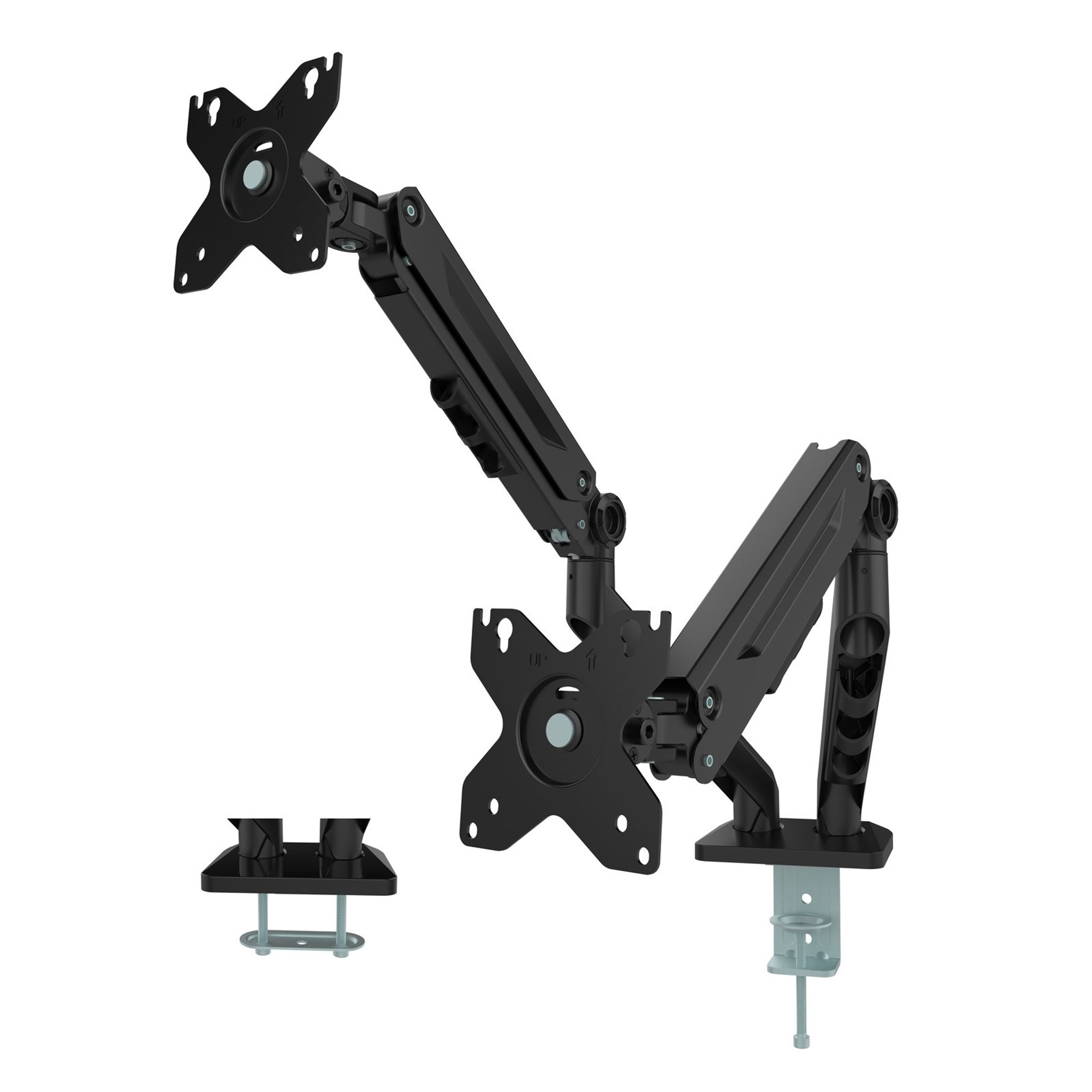 Tischhalterung für 2 Monitore mit Gasfeder, 17–32"